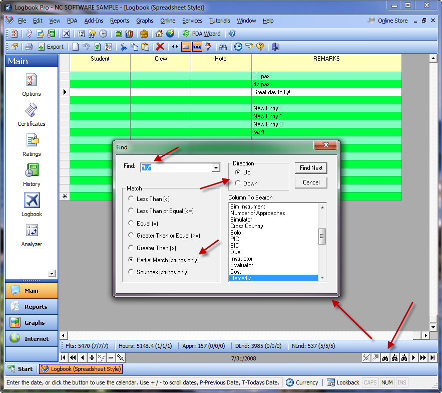 how-to-search-in-logbook-pro